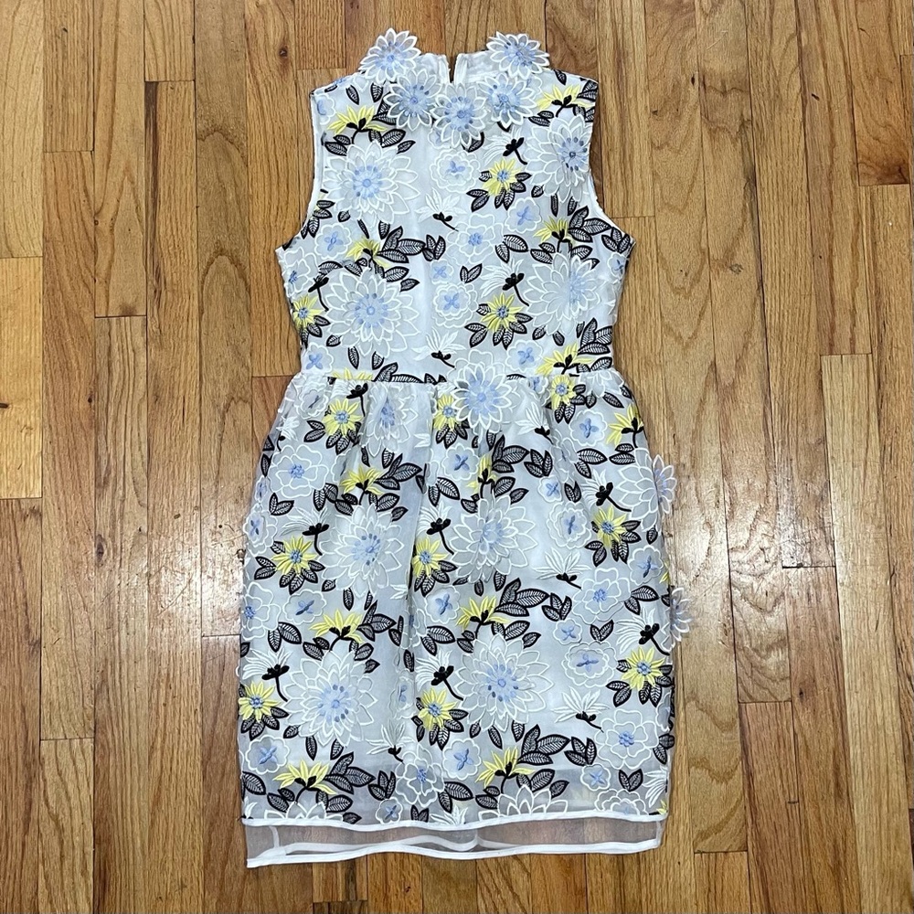 Chicwish Floral Dress Small White Yellow Black